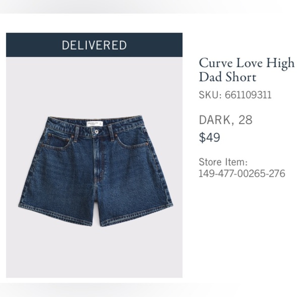 Abercrombie & Fitch curve love high-rise Dad shorts